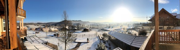 Morgenblick vom Balkon