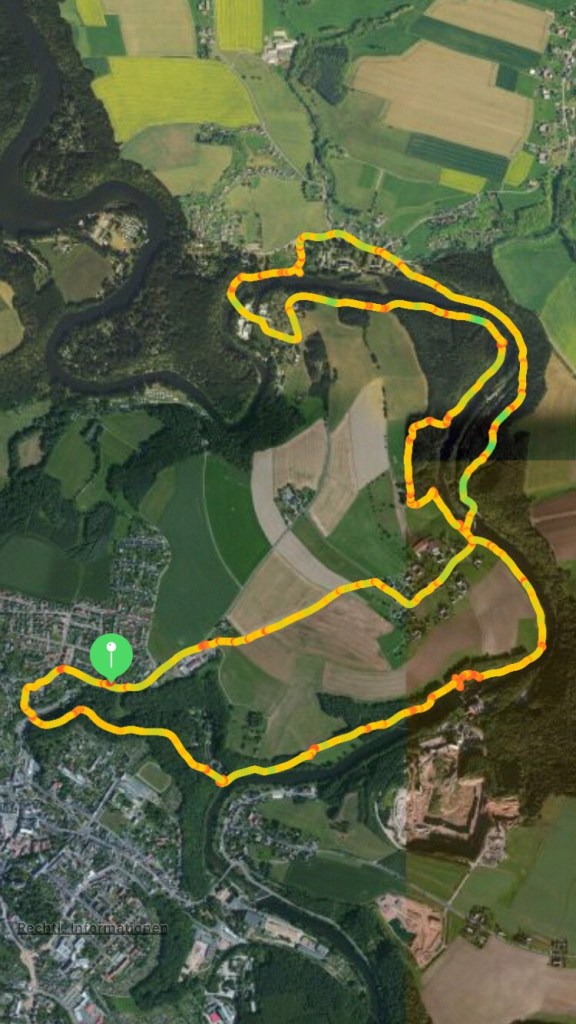 So eine große Runde: 10,5 km, 2:50 Stunden