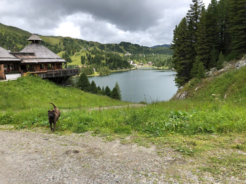 Mei-Zeit-Siedlung mit Blick auf den Turracher See