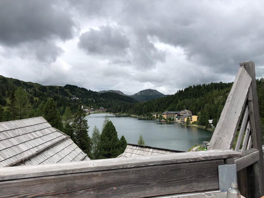 Blick von der Terrase im "Mei Zeit" über den Turracher See