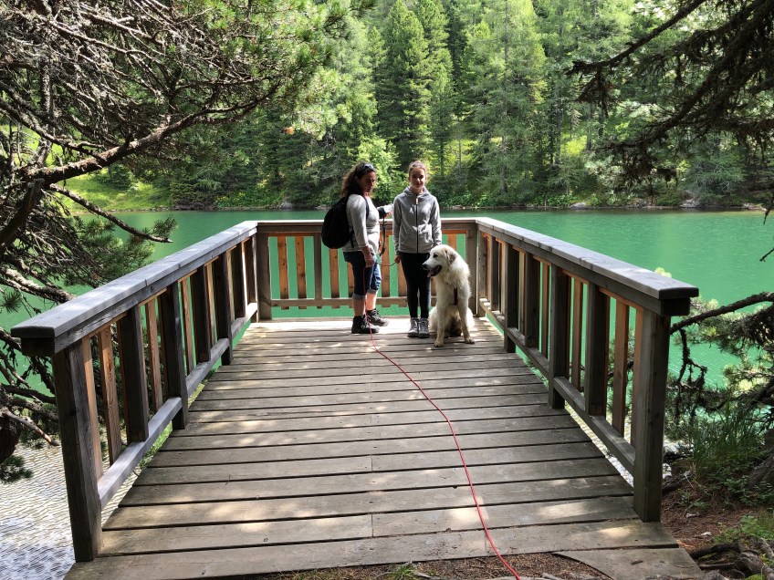 Katrin, Jessi und Prinzessin Idefix (v. l. n. r.) am Grünsee