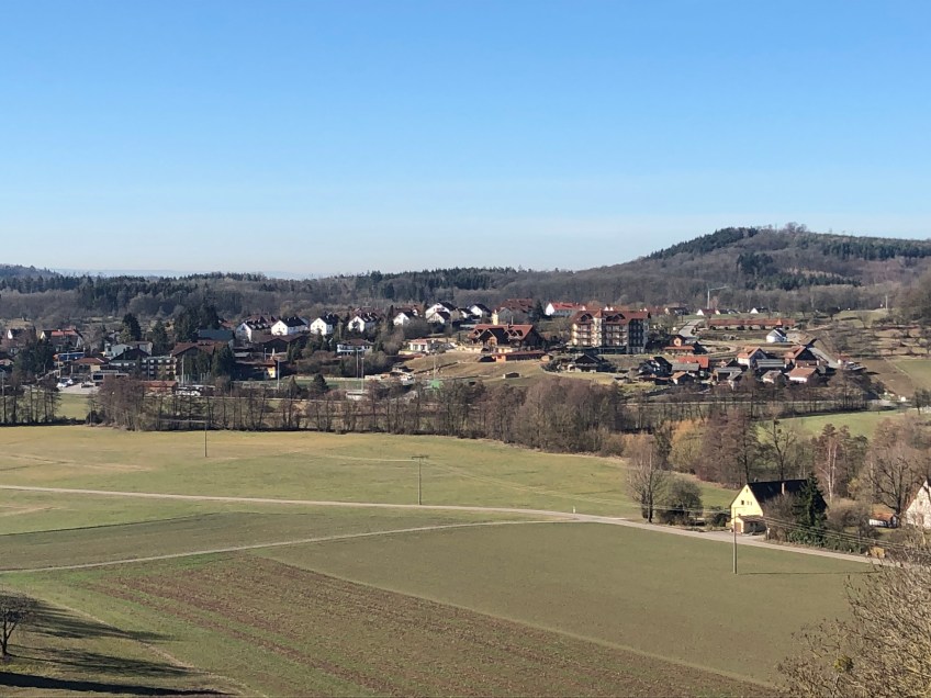 Blick über die Hotelanlage „Sonnenhof“
