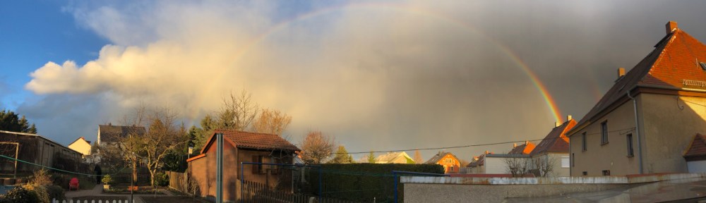 Die Sonne hat für die Bella zwei Regenbogen gemacht!
