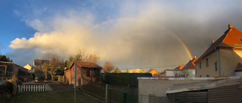 Die Sonne hat für die Bella zwei Regenbogen gemacht!