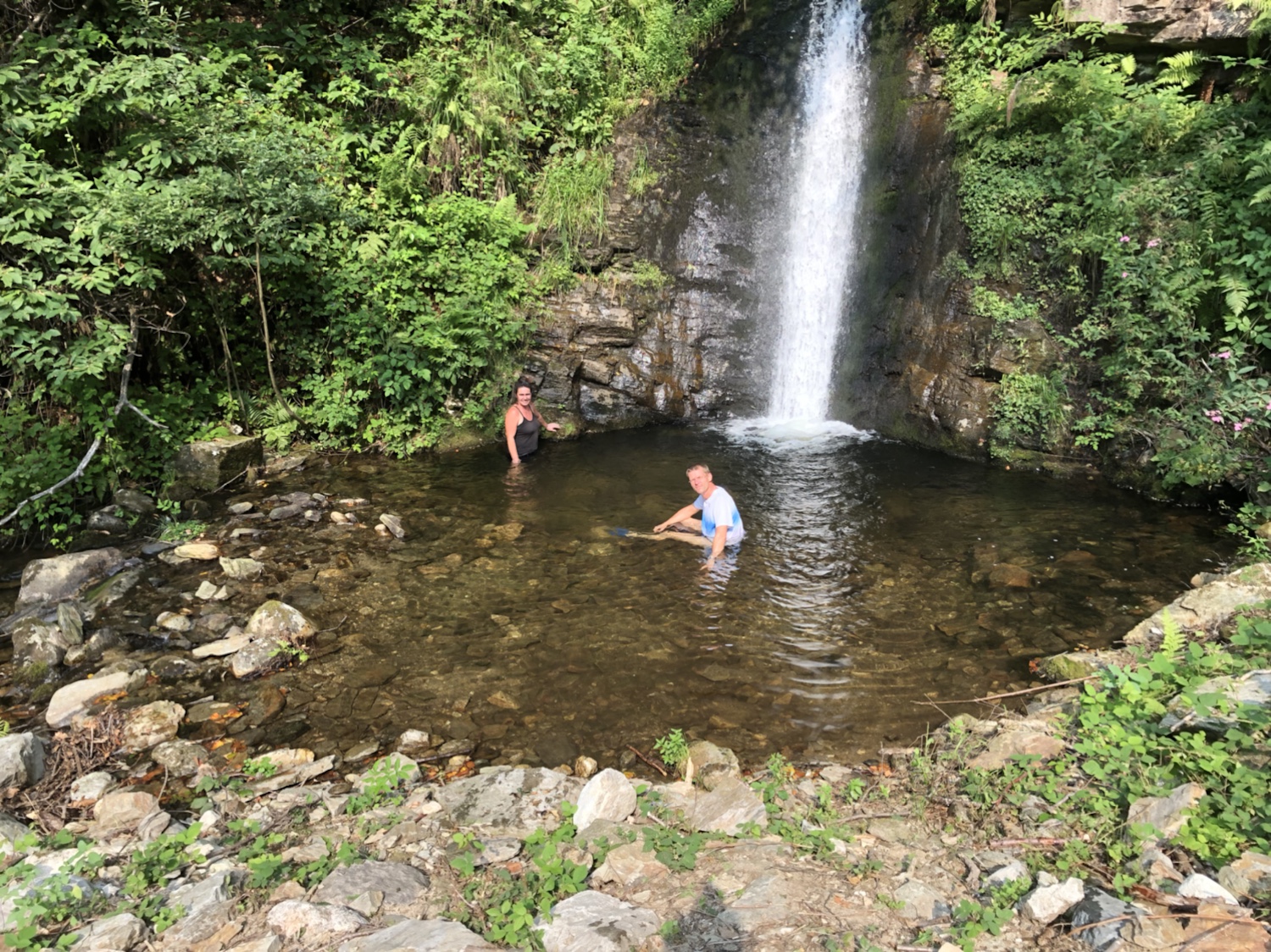 Unser kleiner See am Wasserfall